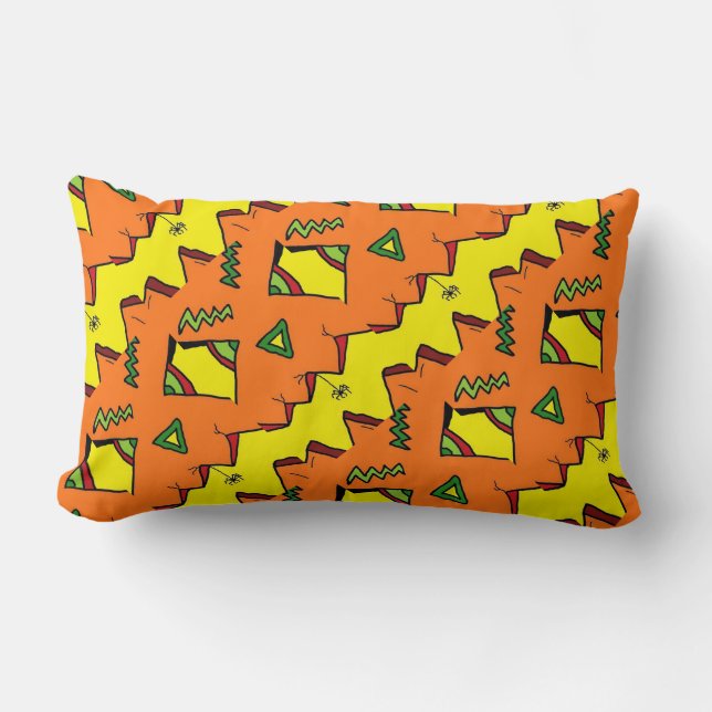 Halloween Jack-O-Lantern & Spider Pillow Polyester (Front)