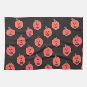 Halloween Jack o Lantern Tea Towel