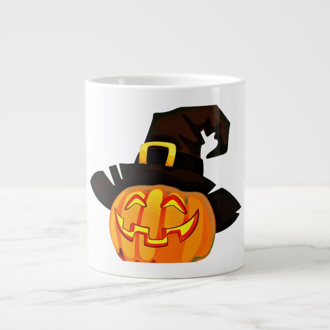 Halloween Jack-O-Lantern-Witch Mug (Front)