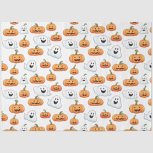 Halloween Jack O Lantern With Ghost Pattern Tissue Paper