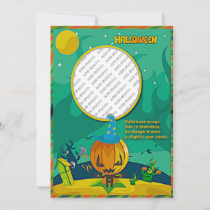 Halloween Jack o' Lantern Wizard Add Photo Frame
