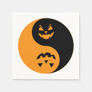 Halloween Jack o-lantern Yin Yang Napkin