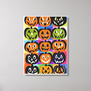 Halloween Jack-o-Lanterns Canvas Print