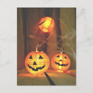 Halloween jack-o-lanterns postcard