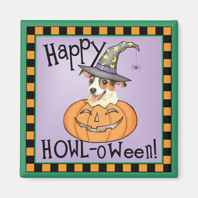 Halloween Jack Russell Terrier Magnet (Front)