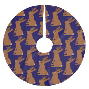 Halloween Jackalope Trick or Treat Brushed Polyester Tree Skirt