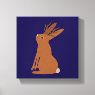 Halloween Jackalope Trick or Treat Canvas Print