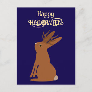 Halloween Jackalope Trick or Treat Custom Postcard