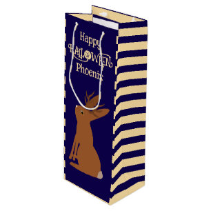 Halloween Jackalope Trick or Treat Custom Wine Gift Bag