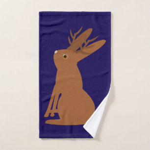 Halloween Jackalope Trick or Treat Hand Towel