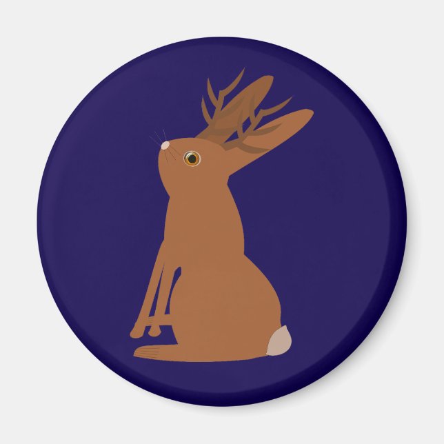 Halloween Jackalope Trick or Treat Magnet (Front)
