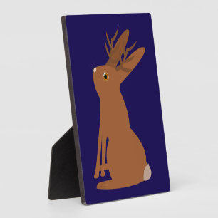 Halloween Jackalope Trick or Treat Plaque