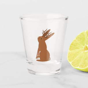 Halloween Jackalope Trick or Treat Shot Glass