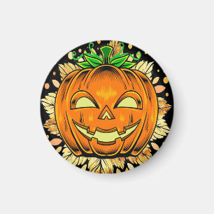 Halloween Jackolantern Spooky Pumpkin Magnet