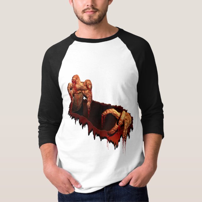 Halloween Jersey Shirt Horror Gory Zombie Shirt (Front)