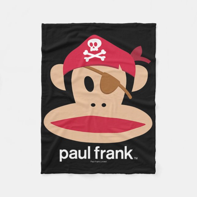 Halloween Julius Pirate Monkey Logo  Fleece Blanket (Front)