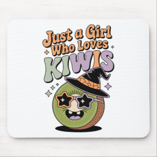 Halloween Just A Girl Who Loves Kiwis Women Girls  Mouse Pad