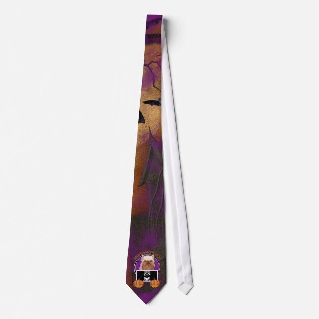 Halloween - Just a Lil Spooky - Brussels Griffon Tie (Front)