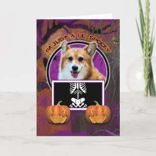 Halloween - Just a Lil Spooky - Corgi - Owen Card