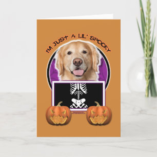Halloween - Just a Lil Spooky - Golden Retriever Card