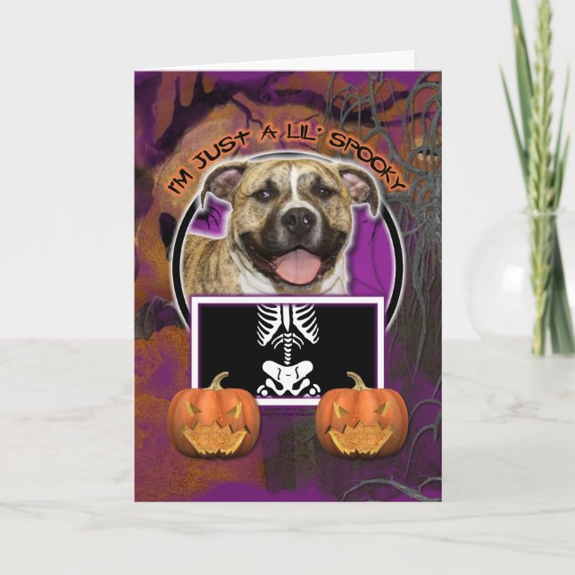 Halloween - Just a Lil Spooky - Pitbull - Tigger Card (Front)