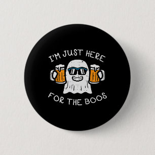 Halloween Just Here For Boos Ghost Funny Costume M 6 Cm Round Badge