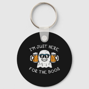 Halloween Just Here For Boos Ghost Funny Costume M Key Ring