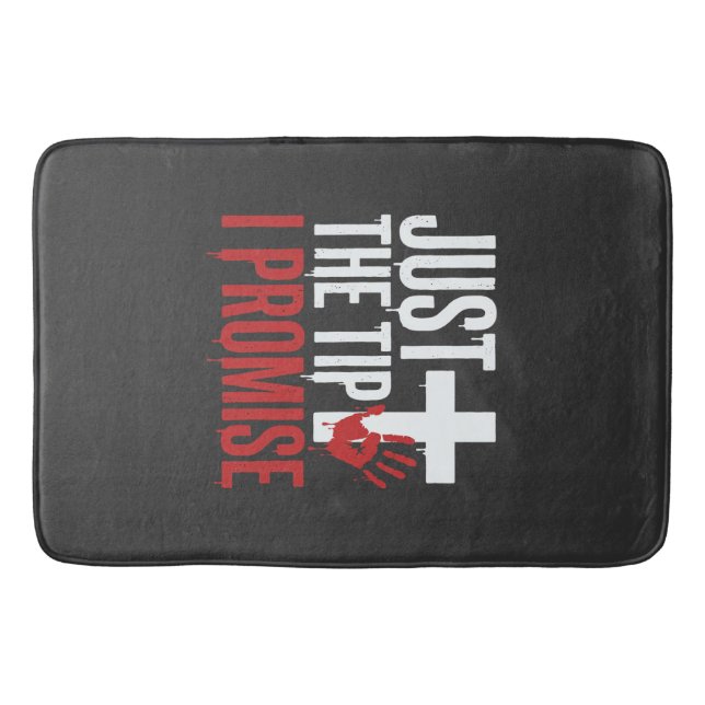 Halloween Just The Tip Bloody Cross Bath Mat (Front)