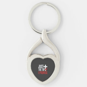 Halloween Just The Tip Bloody Cross Key Ring