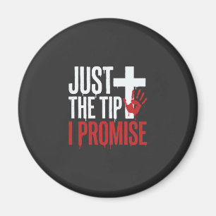 Halloween Just The Tip Bloody Cross Magnet