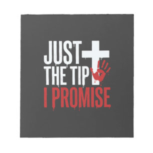 Halloween Just The Tip Bloody Cross Notepad