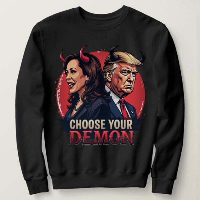 Halloween Kamala Harris Donald Trump Sweatshirt (Design Front)