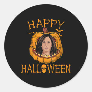 Halloween Kamala Harris Funny Christmas 2023 Pumpk Classic Round Sticker