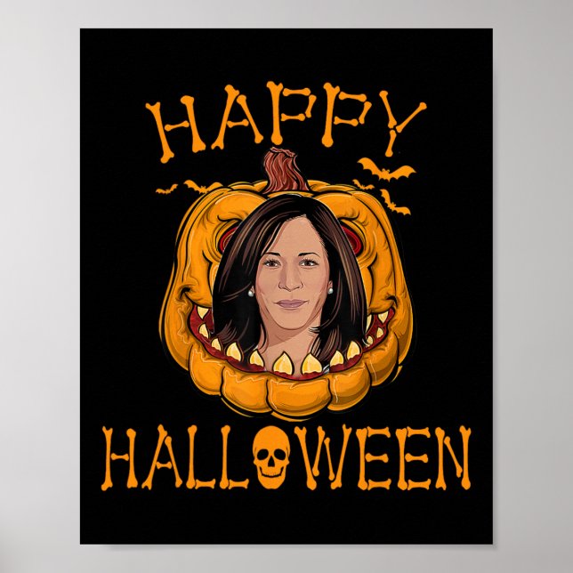 Halloween Kamala Harris Funny Christmas 2023 Pumpk Poster (Front)