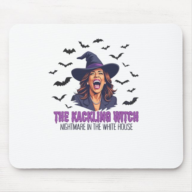 Halloween Kamala Harris The Kackling Witch Spooky  Mouse Pad (Front)