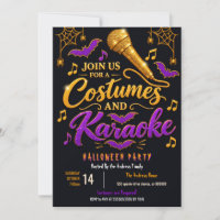 Halloween Karaoke Night Party Invitation