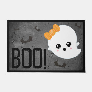 Halloween Kawaii Ghost Welcome Doormat