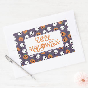 Halloween Kawaii Pattern Rectangular Sticker