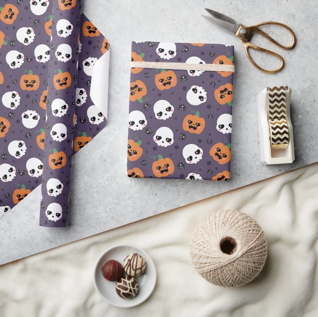 Halloween Kawaii Pattern Wrapping Paper (Crafts)