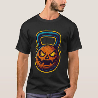 Halloween Kettlebell Jack-o'-Lantern Old School 90 T-Shirt