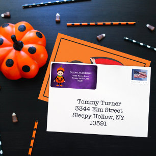 Halloween Kid’s Costume Party Pumpkin Label