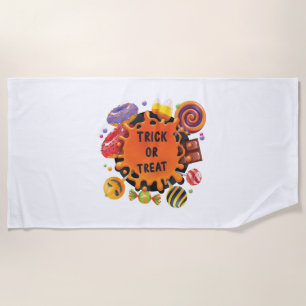 halloween kids  beach towel