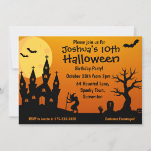 Halloween Kid's Birthday Party Invitation