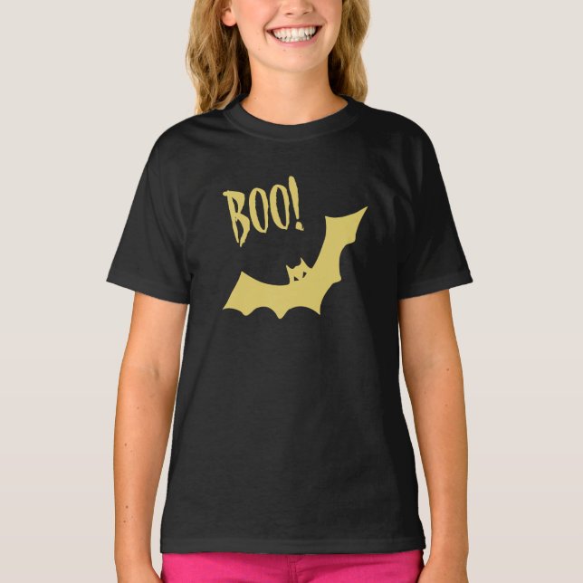 Halloween Kid's Boo T-Shirt by Poet Adiela Akoo  (Front)