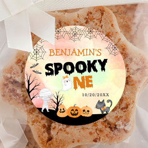 Halloween Kids Costume 1st Birthday Party Classic Round Sticker