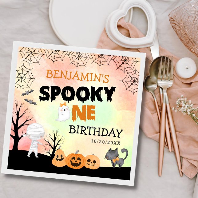 Halloween Kids Costume 1st Birthday Party Napkin (Creator Uploaded)