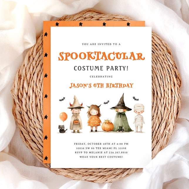 Halloween Kids Costume Birthday Party  Invitation (Creator Uploaded)