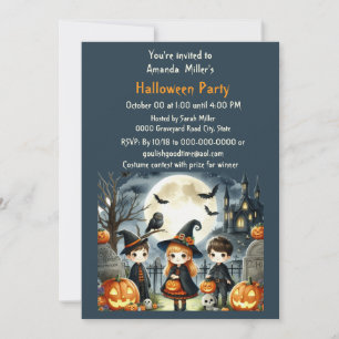 Halloween Kids Costume  Party Invitation