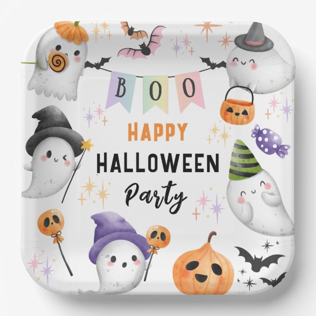 Halloween Kids Party  Paper Plate (Front)