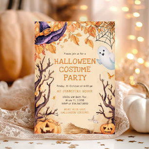 Halloween Kids Party Pumpkin Invitation